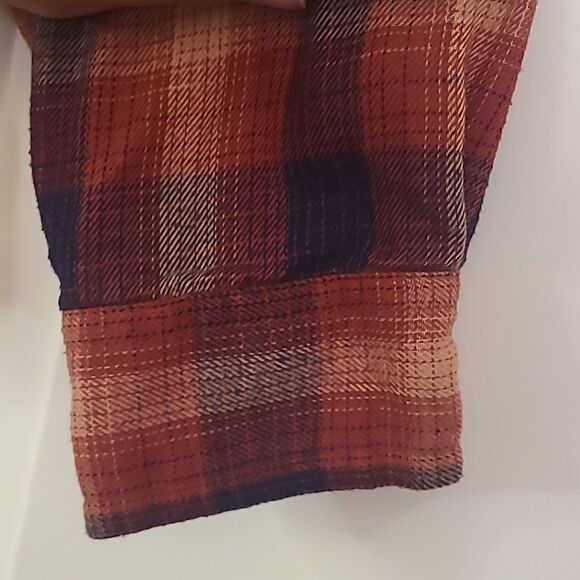 Marmot Fairfax Midweight Flannel Plaid Shirt Color: Red Ochre Size XL - Picture 8 of 13